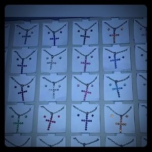 5 SETS NEW girls cross  earring set new so cute  b